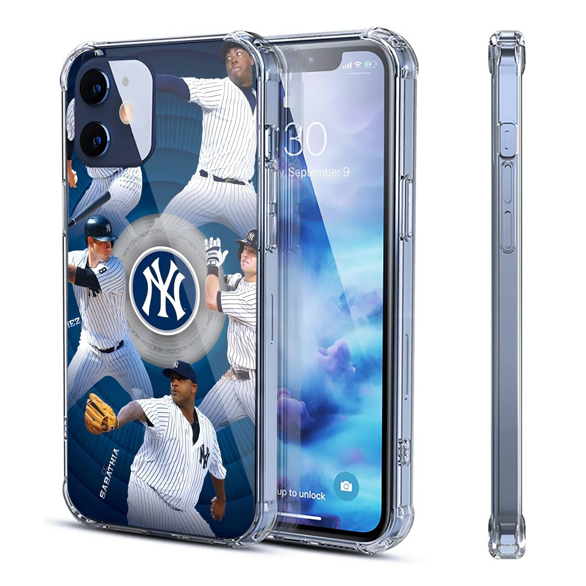 New York Yankees 222 Clear IPhone 12 Case – Soft TPU With UV Print – Enhanced Drop Protection, Precise Fit, Anti-Fingerprint, Customizable Design, Scratch-Resistant, Yellow-Resistant